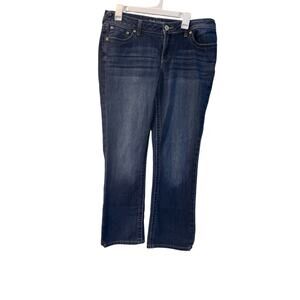 Maurices Jeans Womens Size 12 Short Dark Wash Bootcut Stretch Denim Mid Rise